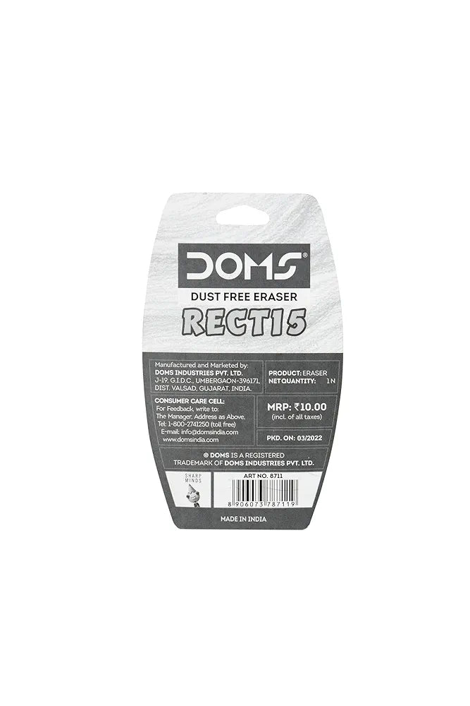 DOMS ERASER 8711 RECTI DUST FREE ERASER DOMS ERASER 8711 RECTI DUST FREE ERASER